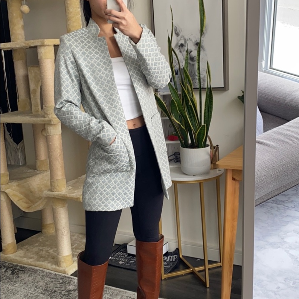 Baby blue and cream jacket